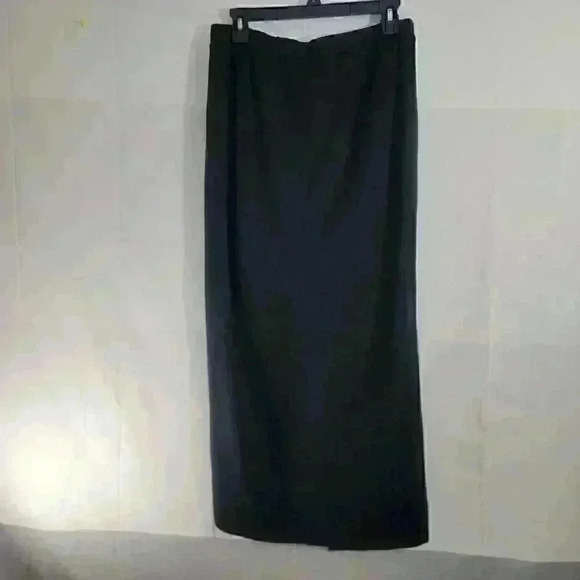 Alembika Mixed Media Colorblock Maxi Skirt Black Lagenlook Size 2 / 8 - Picture 4 of 11